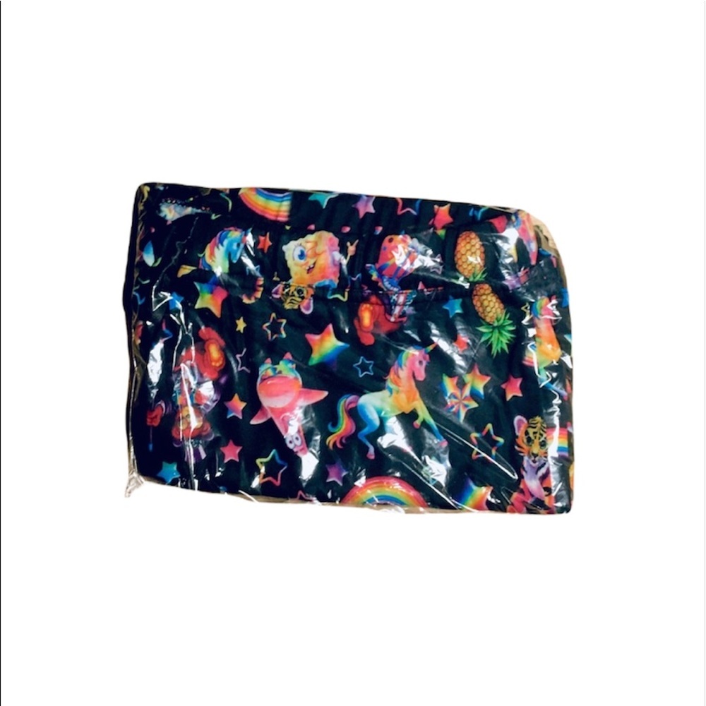 NWT Spongebob x Lisa Frank: Rare 🔥 Size Small & Medium Black Shorts - Picture 2 of 2